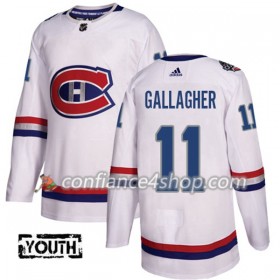 Adidas Maillot de Hockey Montreal Canadiens Brendan Gallagher 11 2017-2018 Blanc Classic Authentic - Enfant